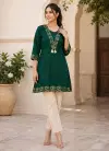 Ff Dhabhu Cotton With Work Kurti With Bottom Collections